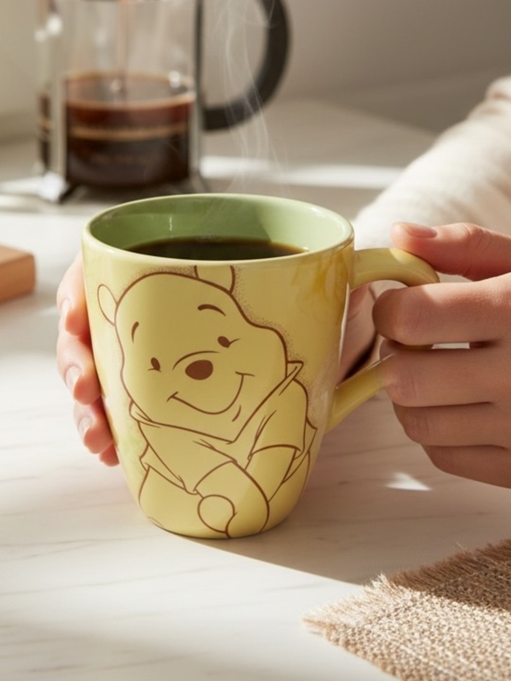 Winnie the Pooh Sketch Floral Disney Store Mug